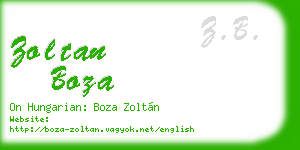 zoltan boza business card