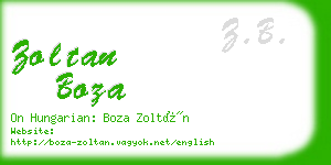 zoltan boza business card